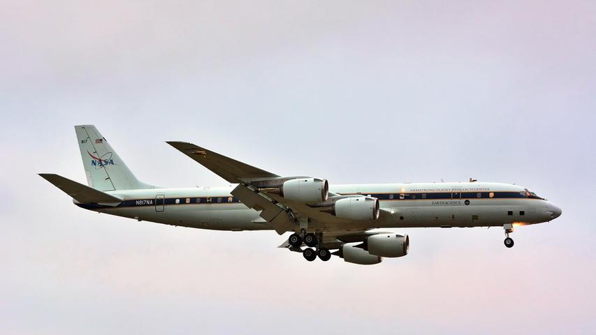 Ramstein Air Base, Mc Donnel-Douglas DC-8, NASA, selten in Europa zu Gast