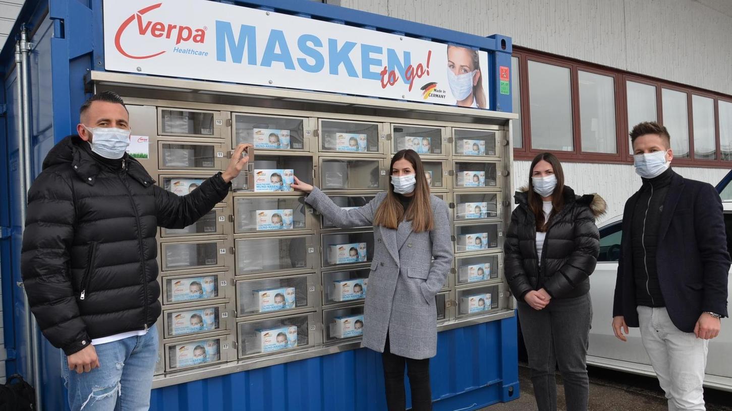 In Gunzenhausen gibt's Schutzmasken aus dem Automaten