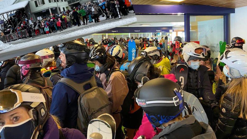 Kurz vor Lockdown-Beginn: Menschenmassen stürmen Schweizer Skilifte