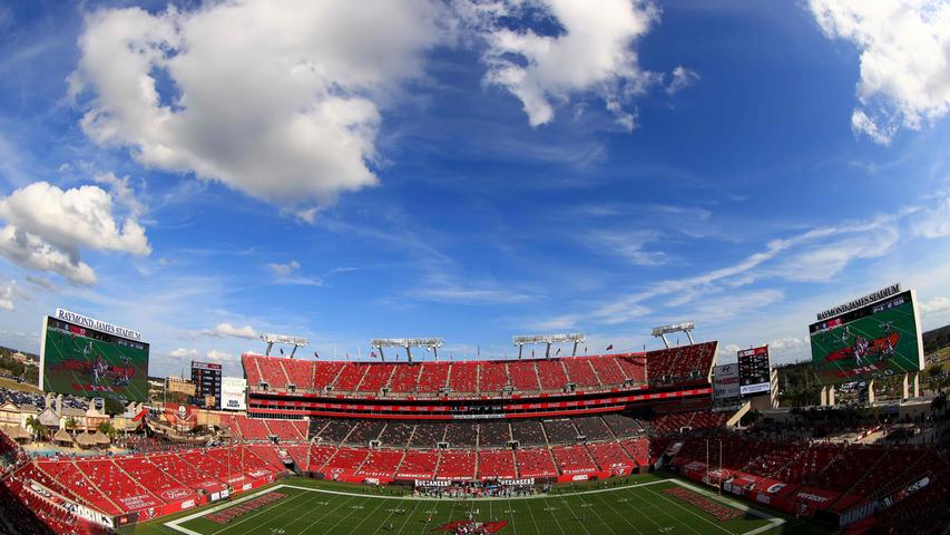 Hier in Tampa, im Raymond James Stadium, steigt am 7. Februar der Super Bowl.