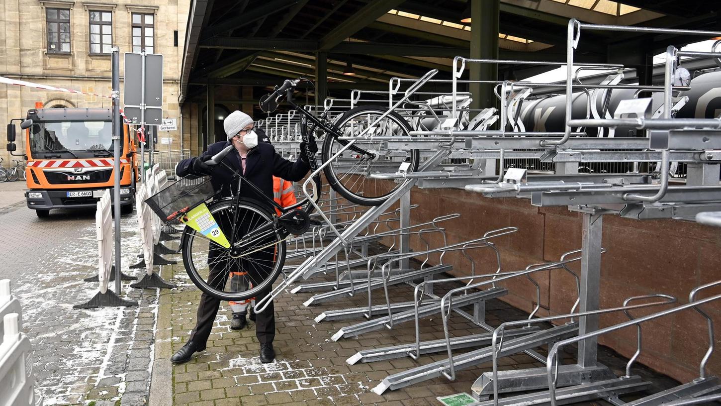 Erlangen: Mehr Platz für Fahrräder am Bahnhof