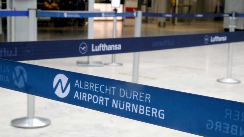 Gähnende Leere: So sieht es am Nürnberger Flughafen aus