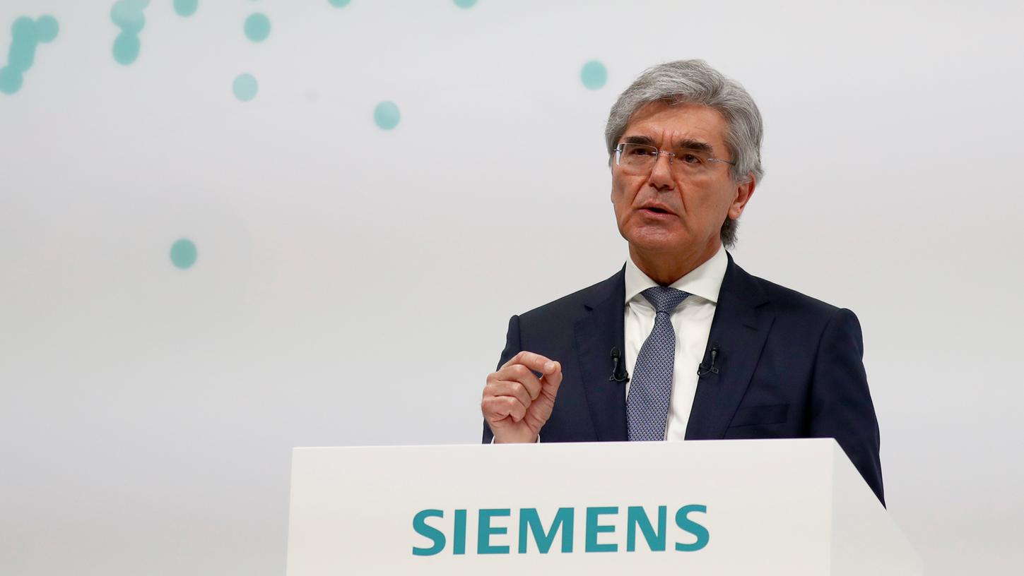 Joe Kaeser während seiner letzten Rede als Vorstandsvorsitzender von Siemens.