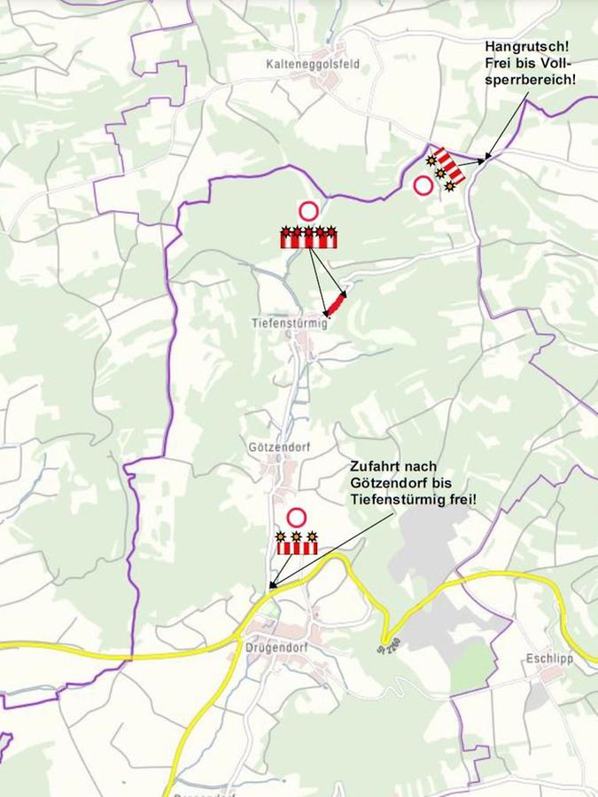 Nach Hangrutsch: Straße bei Eggolsheim bleibt auf unbestimmte Zeit gesperrt