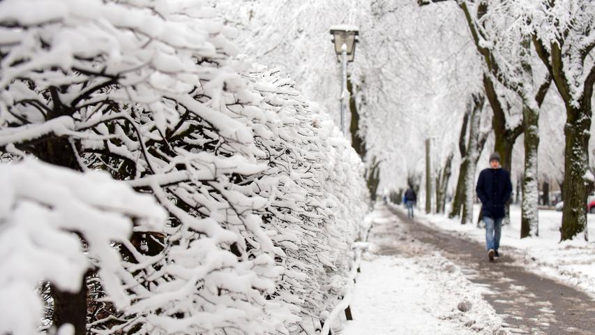 Wintermärchen: Schnee verzaubert Fürth