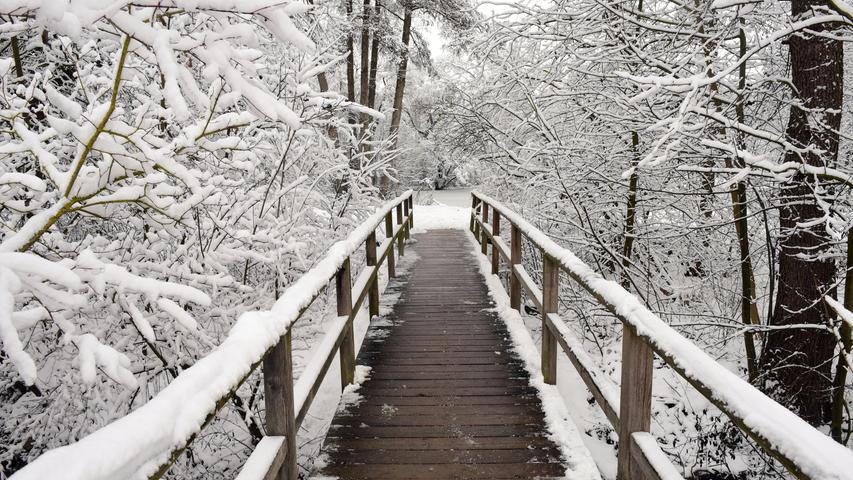 Wintermärchen im tief verschneiten Landkreis Fürth