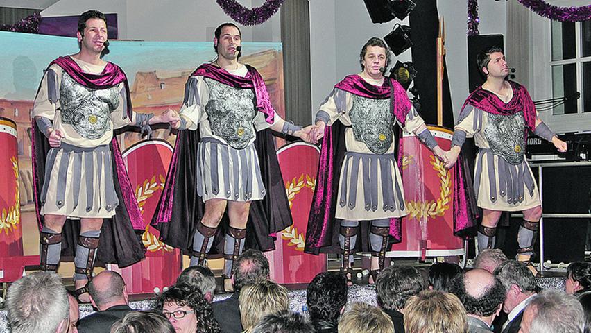 Närrische "Römer" bei der Prunksitzung der Treuchtlinger Karnevalsgesellschaft (KGT) im Jahr 2011.
