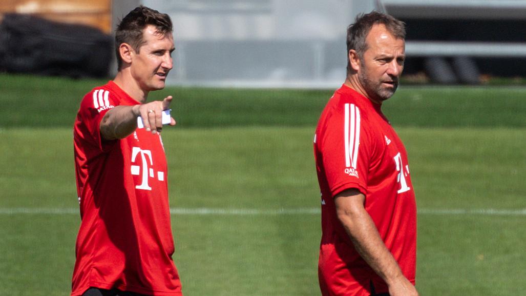 Einst Assistent von Hansi Flick, bald Trainer des Kleeblatts? Miroslav Klose (links) ist als Fürther Coach im Gespräch.