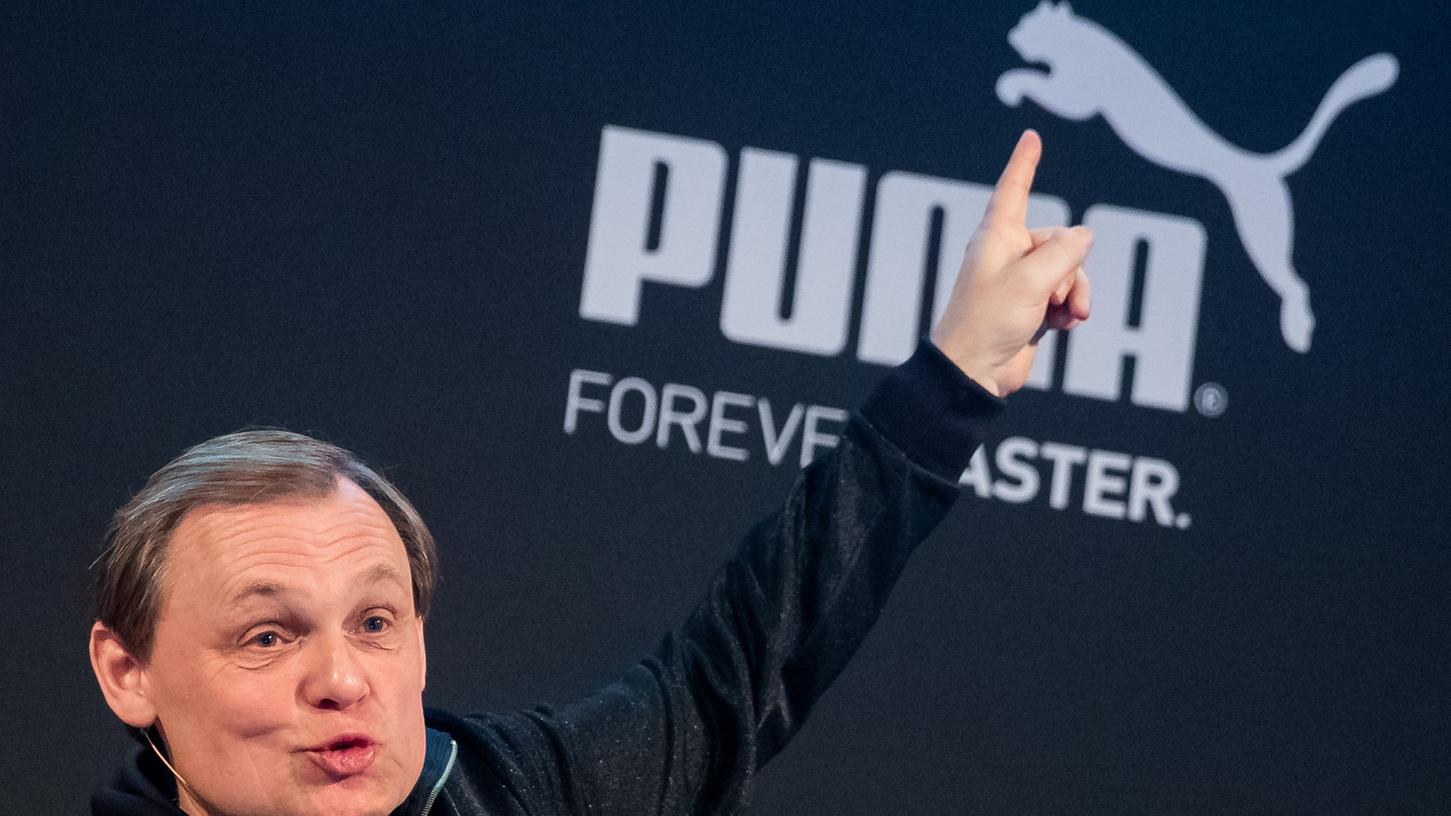 "Es geht aufwärts", scheint Puma-Chef Björn Gulden anzudeuten.
