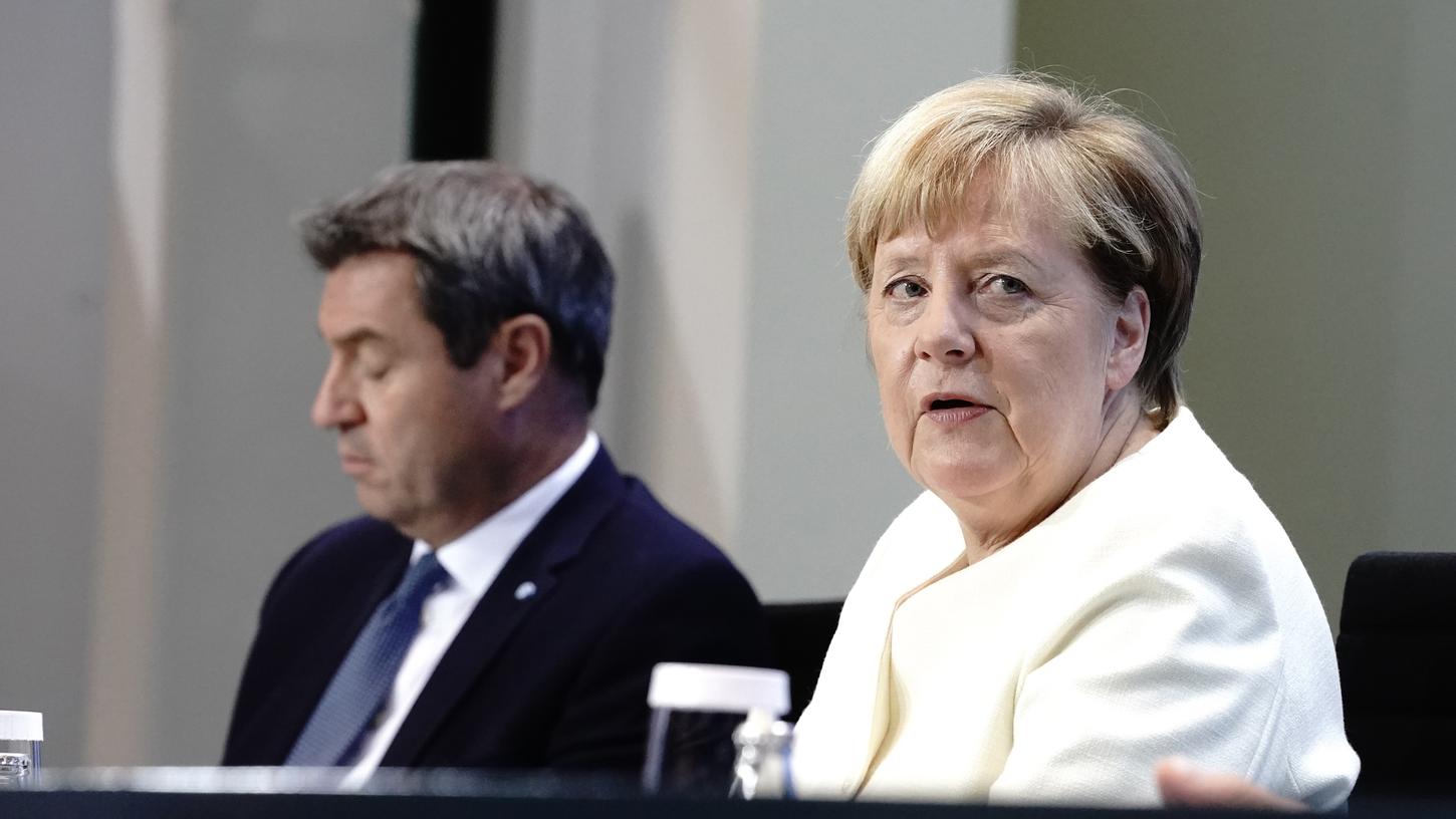 Beim Bund-Länder-Gipfel werden unter anderem Markus Söder und Angela Merkel miteinander sprechen. 