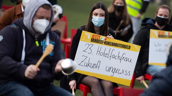 Coronavirus - Protest Hotelbranche in Düsseldorf