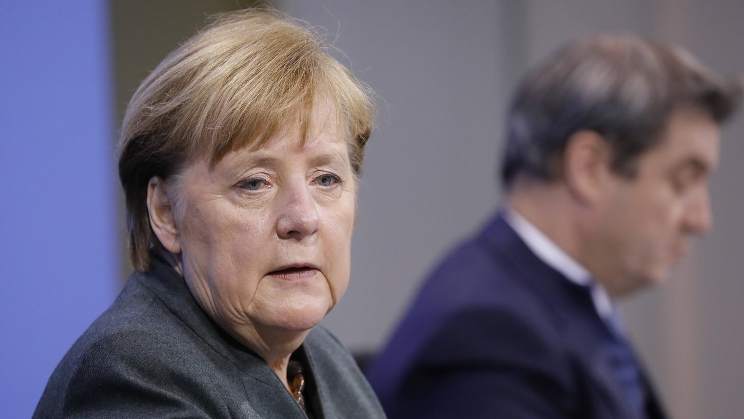 Bundeskanzlerin Angela Merkel und Bayerns Ministerpräsident Markus Söder mahnen: Die "Notbremse" muss konsequent umgesetzt werden. 