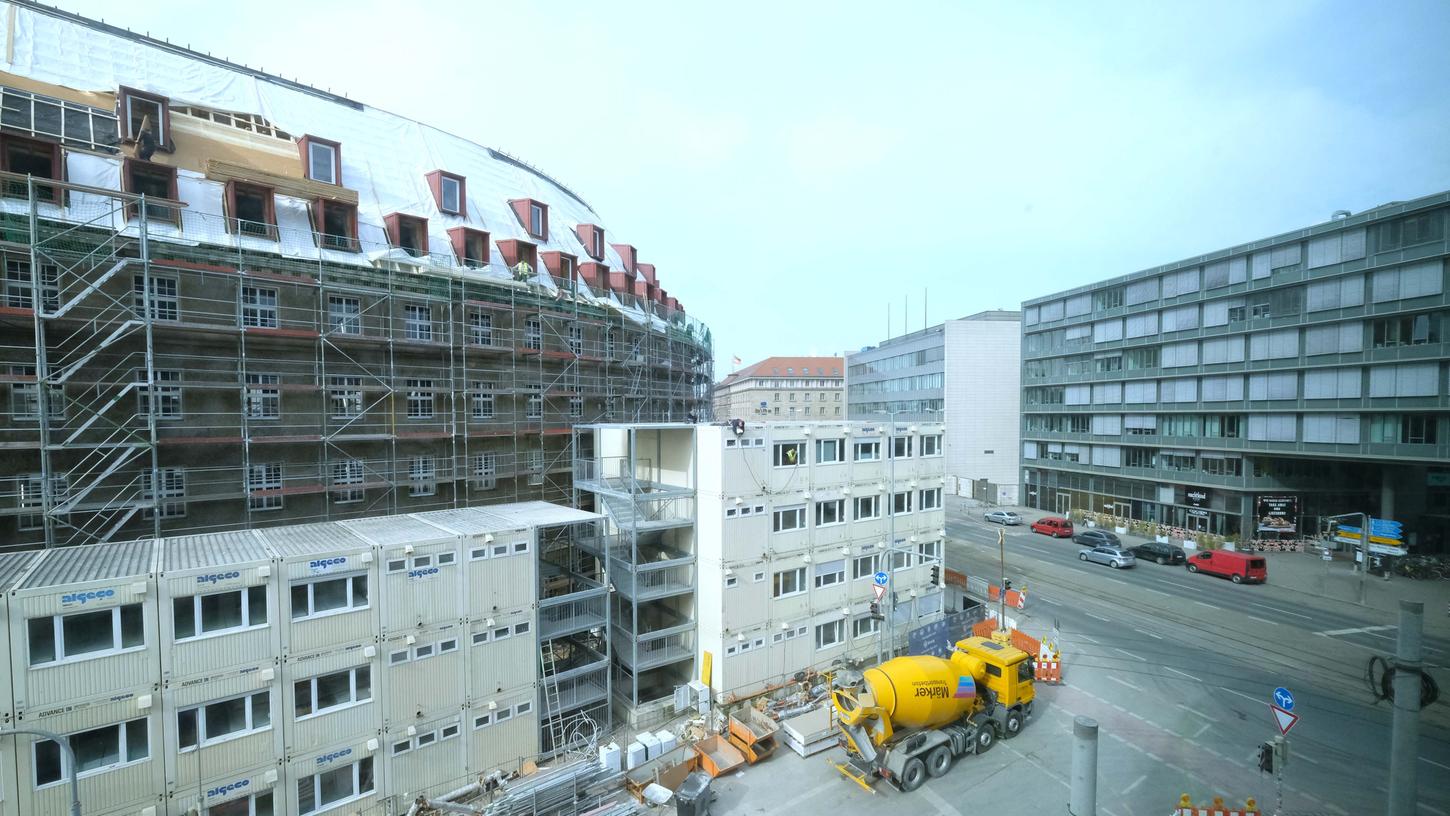 Noch ist das Areal eine Baustelle. doch schon im Mai soll im Tafelhof Palais das neue Leonardo Royal öffnen.