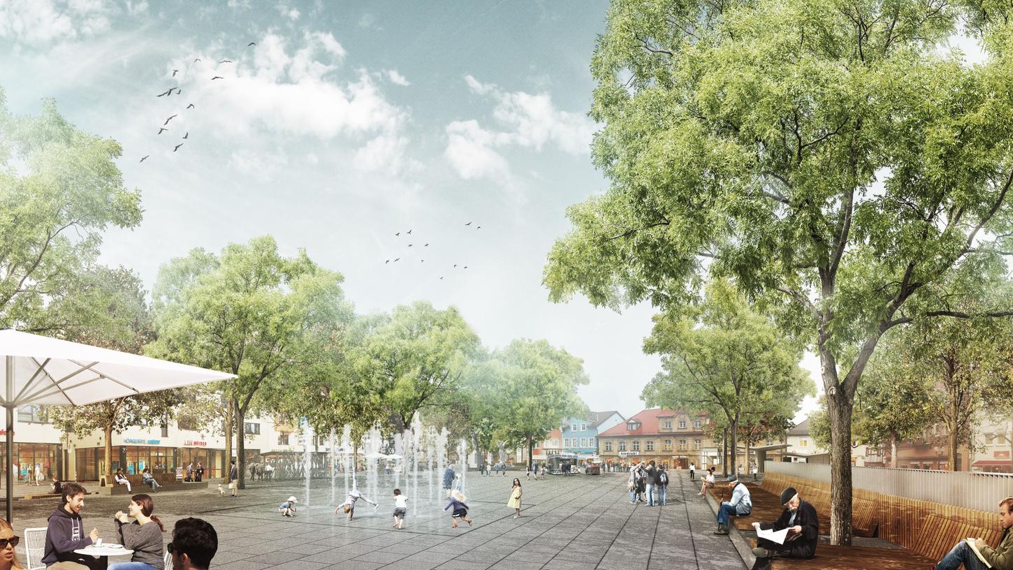 So schaut der Paradeplatz in Forchheim im Jahr 2023 aus.