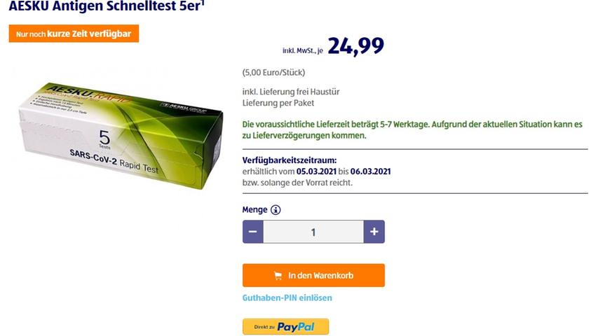 Ansturm auf Schnelltests: Aldi von Interesse überrascht