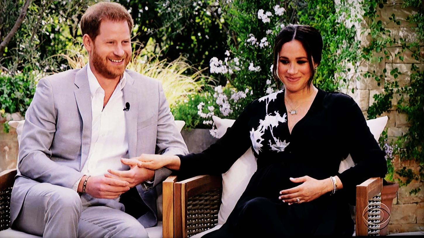 The United Kingdom s PRINCE HARRY and MEGHAN, the Duke and Duchess of Sussex, in a scene from their interview with Oprah Winfrey