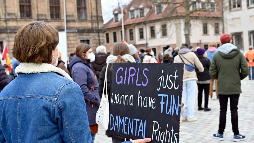 Kundgebung am Weltfrauentag in Erlangen