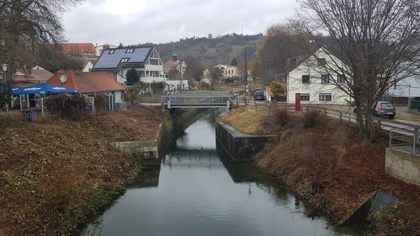 Die erste Schleuse in Kelheim.