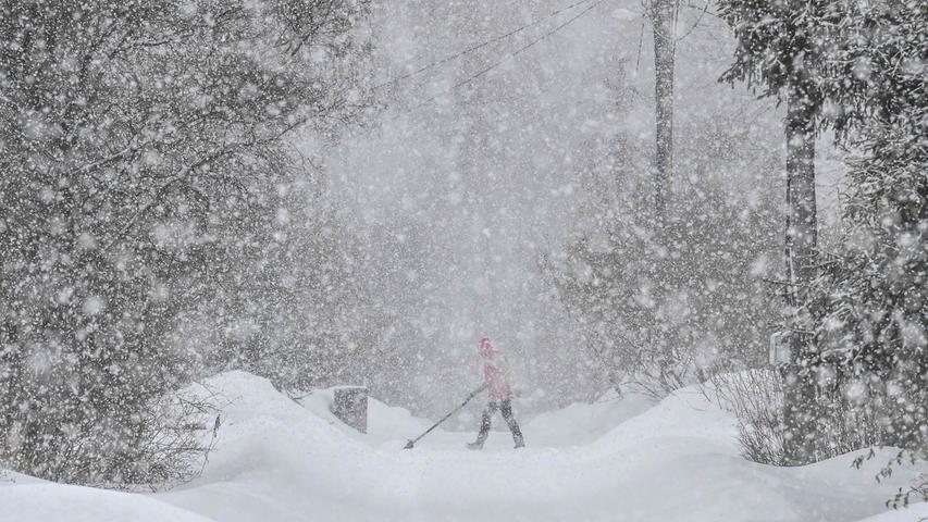 Noch immer herrscht tiefster Winter in Russland - hier in Zykeyevo, 45 Kilometer vor Moskau.