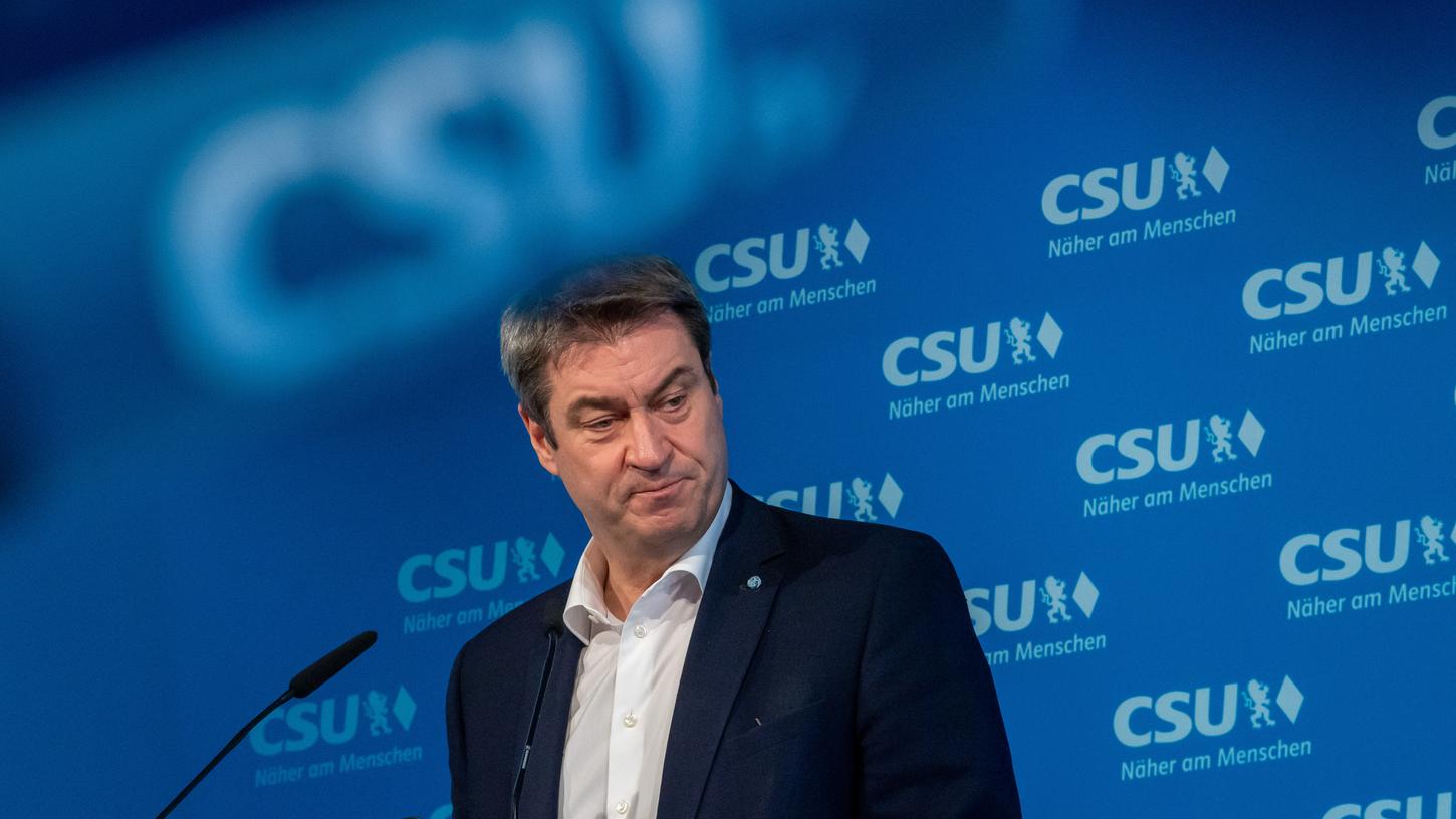 Bayerns Ministerpräsident Markus Söder nannte die CDU-Verluste bei den Landtagswahlen in Baden-Württemberg und Rheinland-Pfalz einen "schweren Schlag für die Union".