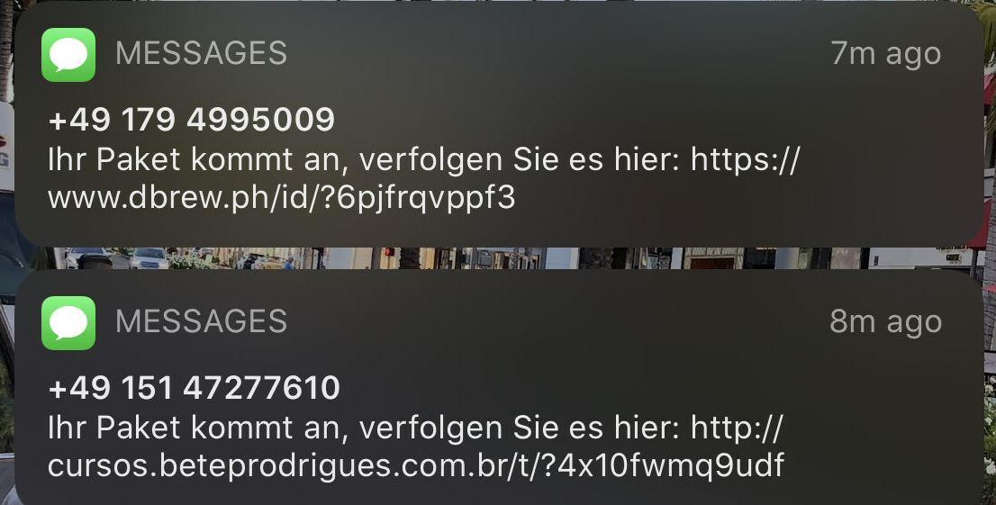 bei klick droht datenklau vorsicht vor dieser sms panorama nordbayern