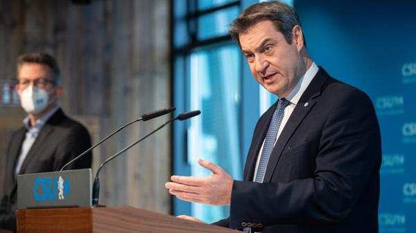 Söder und Blume informieren über Konsequenzen aus Maskenaffäre