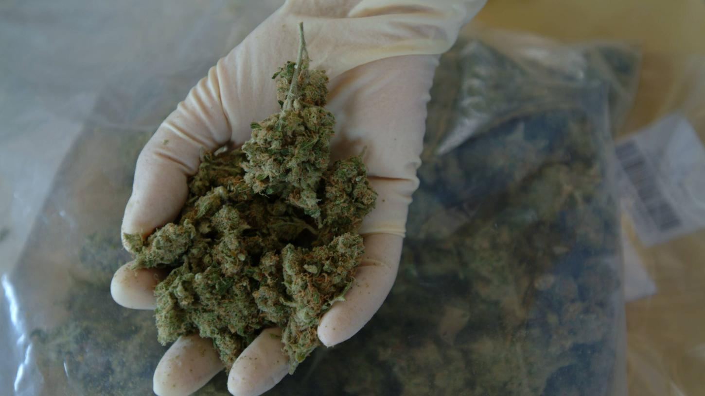 Beschlagnahmtes Cannabis wird in einem Labor des Landeskriminalamtes Düsseldorf untersucht.