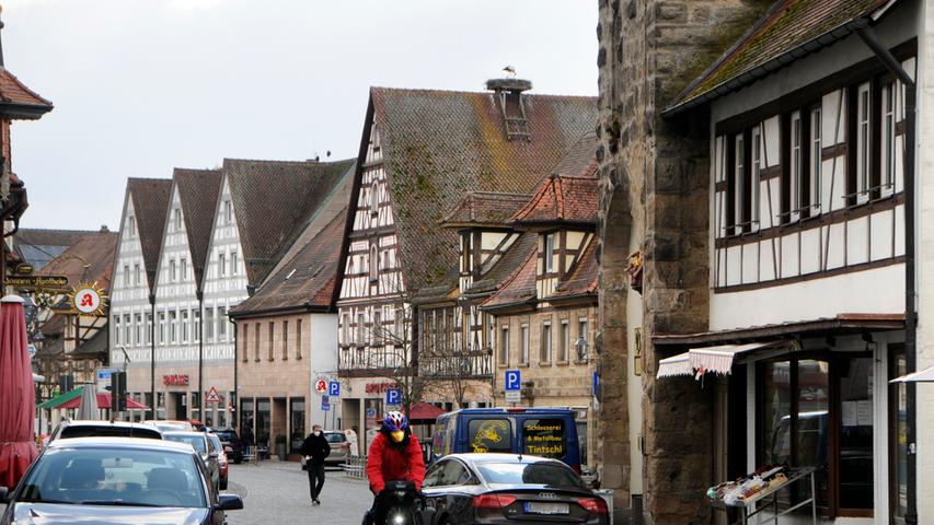 Die Hauptstraße in Herzogenaurach.
