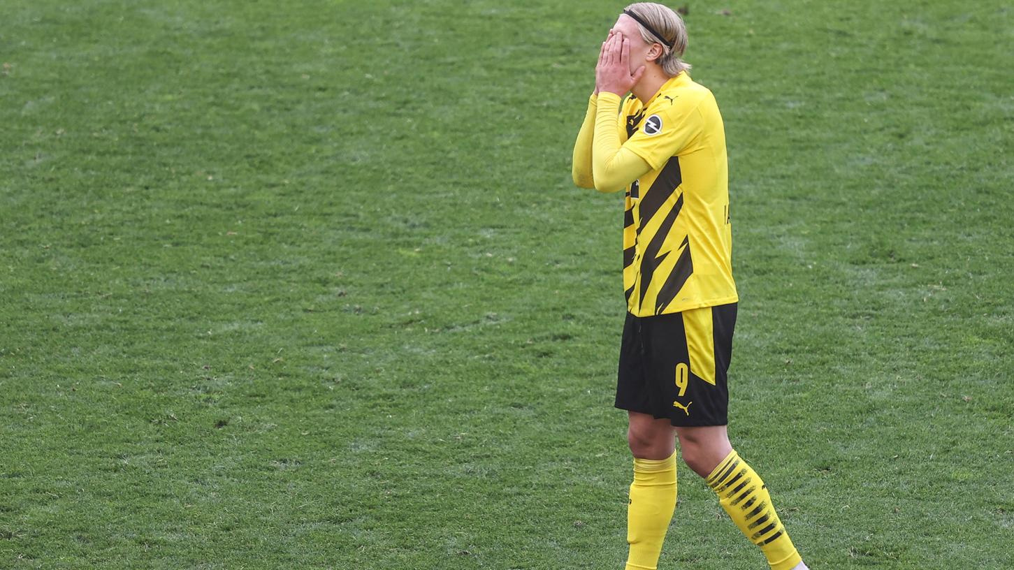 Auch Erling Haaland konnte nichts gegen die Dortmunder Niederlage gegen Frankfurt tun.