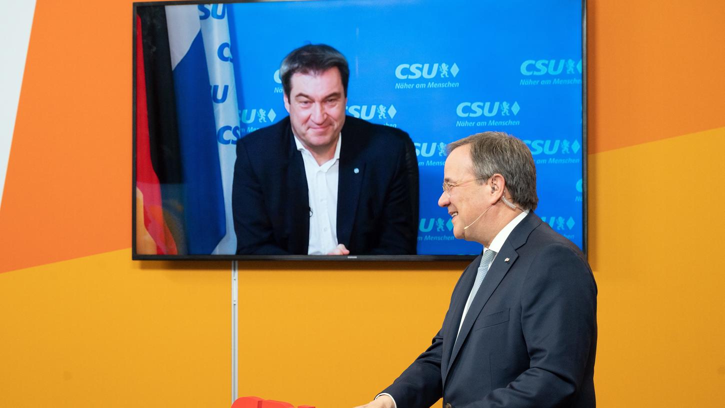 Zwischen Armin Laschet und Markus Söder wird sich wohl die Kanzlerkandidatur der CDU entscheiden. Vielleicht kommt der Nachfolger oder die Nachfolgerin von Angela Merkel aber auc hvon den Grünen.
