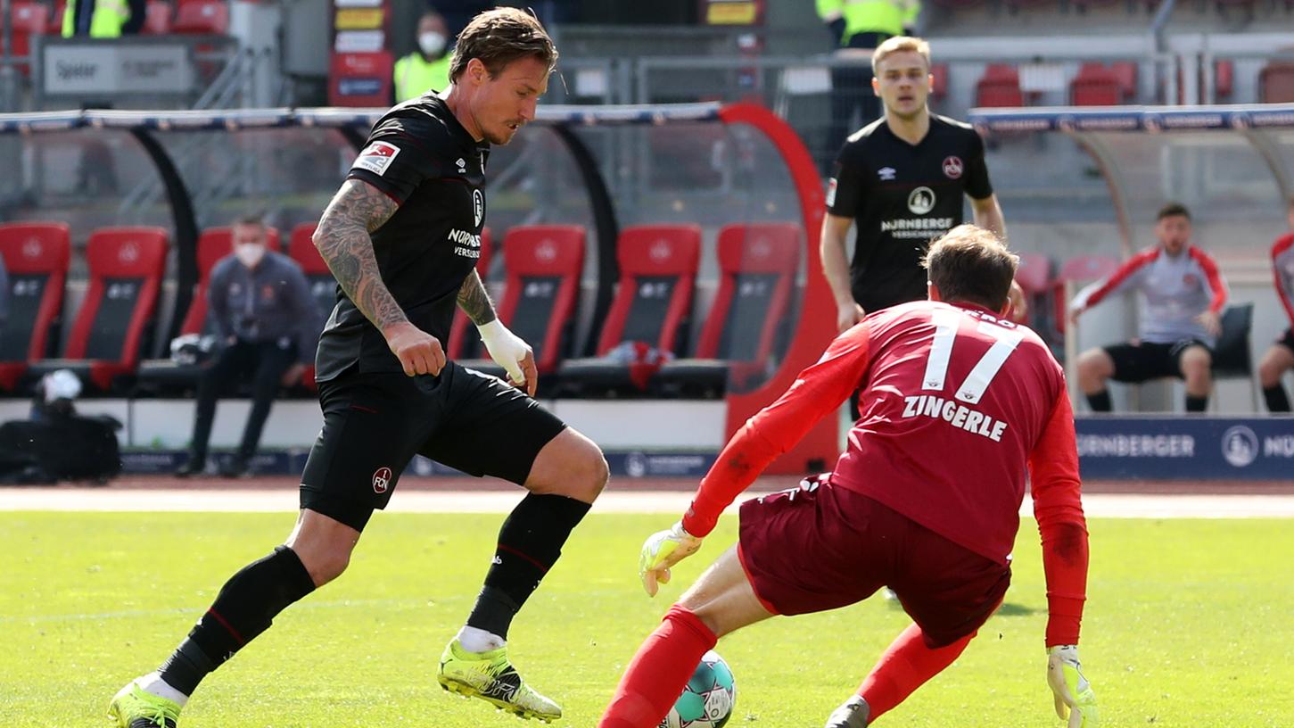 Vergab die Entscheidung gegen Paderborn: FCN-Angreifer Manuel Schäffler.

