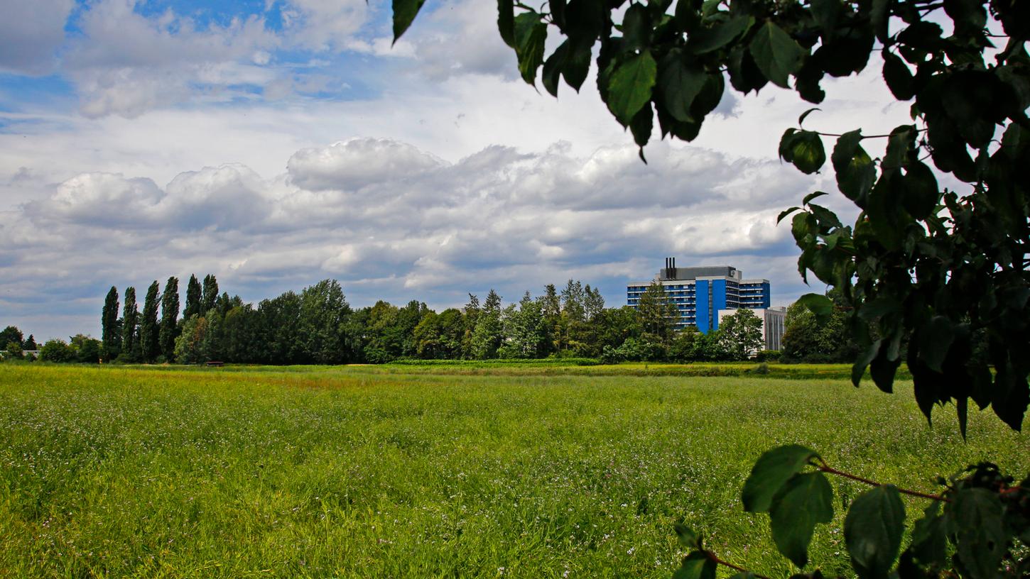 Nicht nur auf Grünflächen, sondern auch auf Neubauprojekte wie die „Neue Mitte Thon“ würde sich ein Hochwasser im Wetzendorfer Landgraben auswirken
Nicht nur auf Grünflächen, sondern auch auf Neubauprojekte wie die „Neue Mitte Thon“ würde sich ein Hochwasser im Wetzendorfer Landgraben auswirken