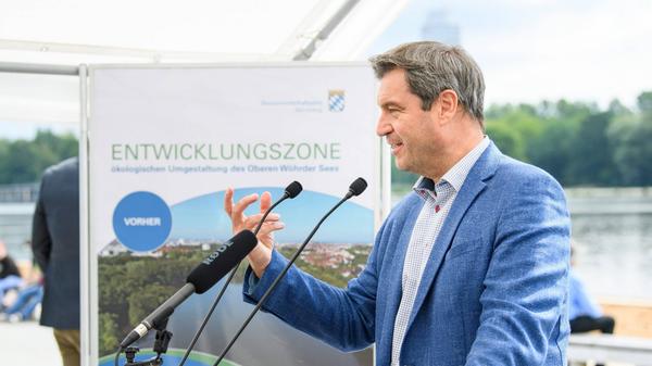 Ein von Söder als Umweltminister angestoßenes innerstädtisches Wasserprojekt in Nürnberg wird 2016 fertig. Die Badebucht am Wöhrder See bekommt den Beinamen “Söder-Bucht “.