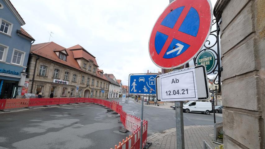 Die Durchfahrt zum Paradeplatz ist nicht möglich bis Anfang Juni.