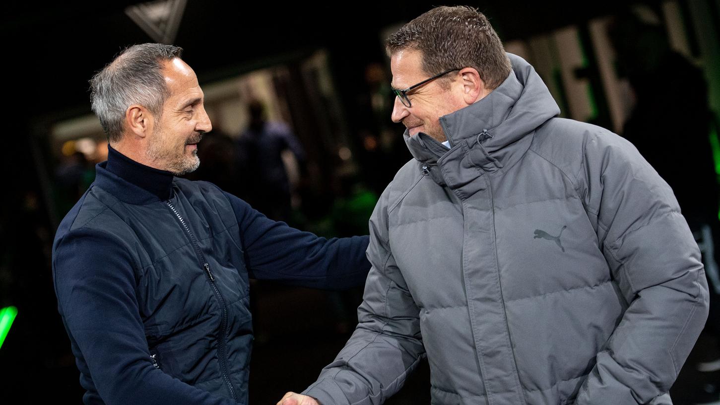 Fortan Kollegen: Gladbachs Sportdirektor Max Eberl sicherte sich die Dienste des Österreichers Adi Hütter.
Fortan Kollegen: Gladbachs Sportdirektor Max Eberl sicherte sich die Dienste des Österreichers Adi Hütter.