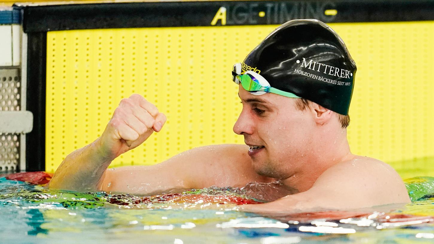 „Ich wollte mir selbst beweisen, dass ich da vorne mitschwimmen kann“: Fabian Schwingenschlögl nach der Olympia-Qualifikation in Heidelberg.