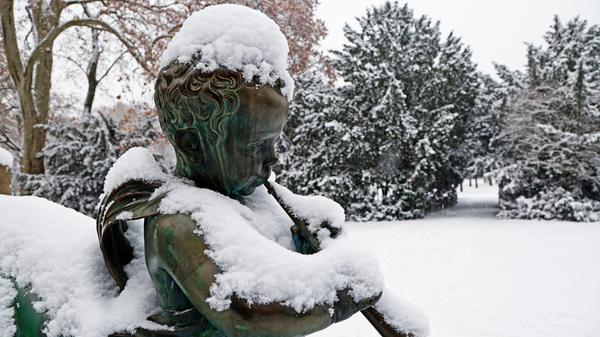 Zu fast jeder Jahreszeit ist der Rosenaupark mit seinen Bänken, Rondellen und dem Café Kiosk eine grüne Oase. An einem frostigen Wintertag ist der Park unweit des Plärrer der richtige Ort für zauberhafte Fotos - auch gerne mal in weiß.