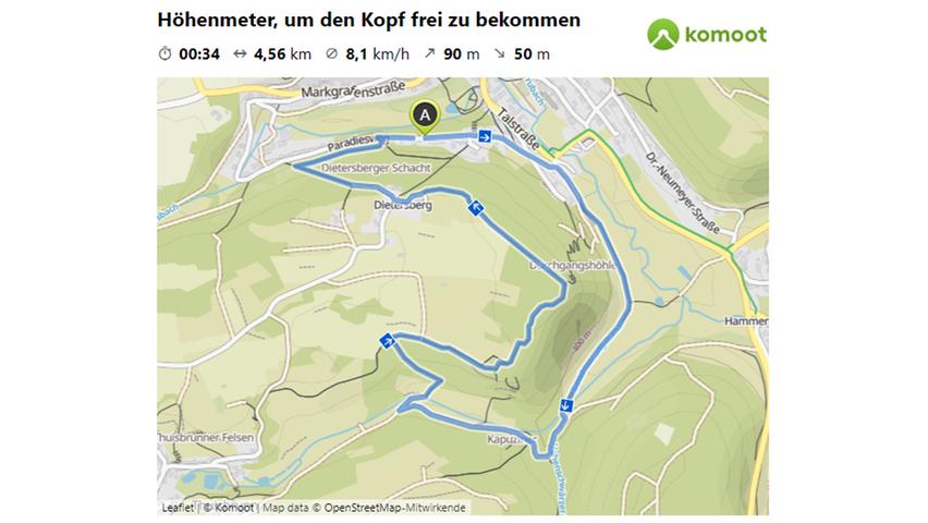 Hier geht es zur Laufstrecke Hier geht es zur Laufstrecke