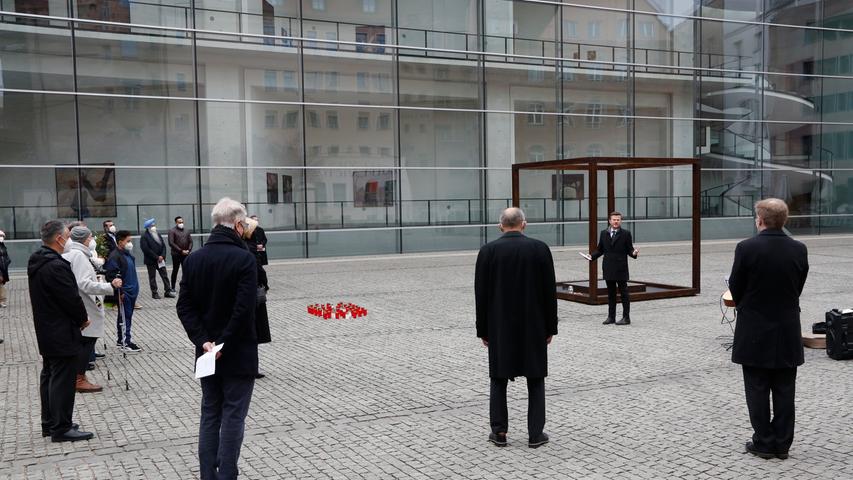 Das Kunstwerk zum Gedenken an Corona-Opfer in Nürnberg