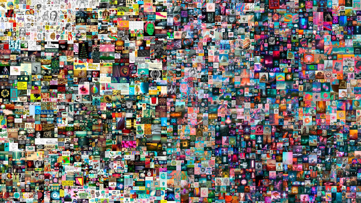 Das digitale Werk des US-Künstlers, der mit bürgerlichem Namen Mike Winkelmann heißt, ist mit einer Art Echtheitszertifikat abgesichert.
Das digitale Werk des US-Künstlers, der mit bürgerlichem Namen Mike Winkelmann heißt, ist mit einer Art Echtheitszertifikat abgesichert.