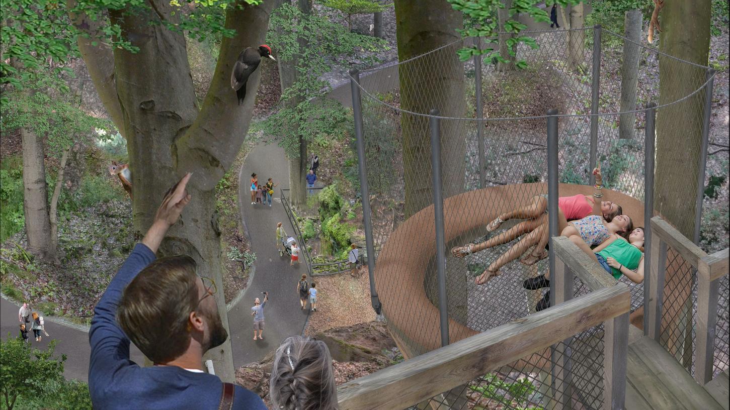 So wie in dieser Simulation soll der Ausblick vom Waldpfad aus einmal sein.
So wie in dieser Simulation soll der Ausblick vom Waldpfad aus einmal sein.