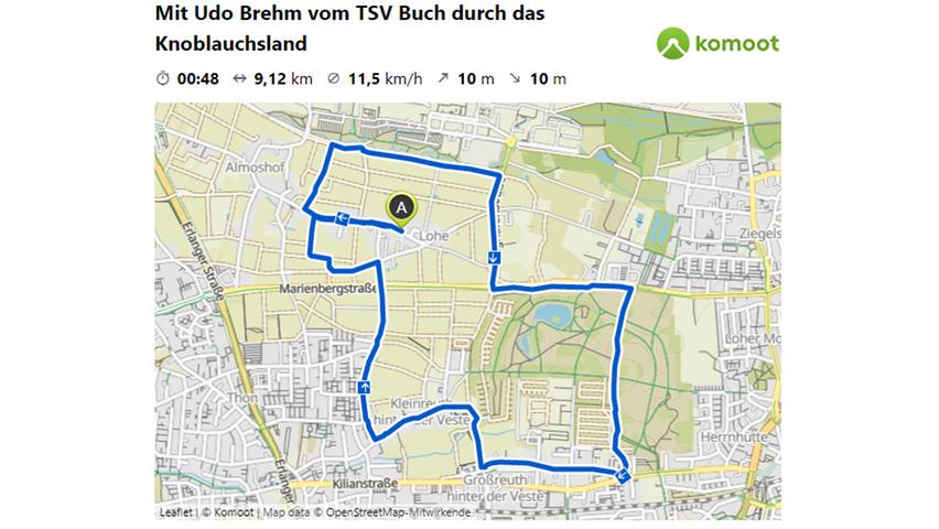 Hier geht es zur Lieblingsstrecke von Udo Brehm.  © OpenStreetMap-Mitwirkende