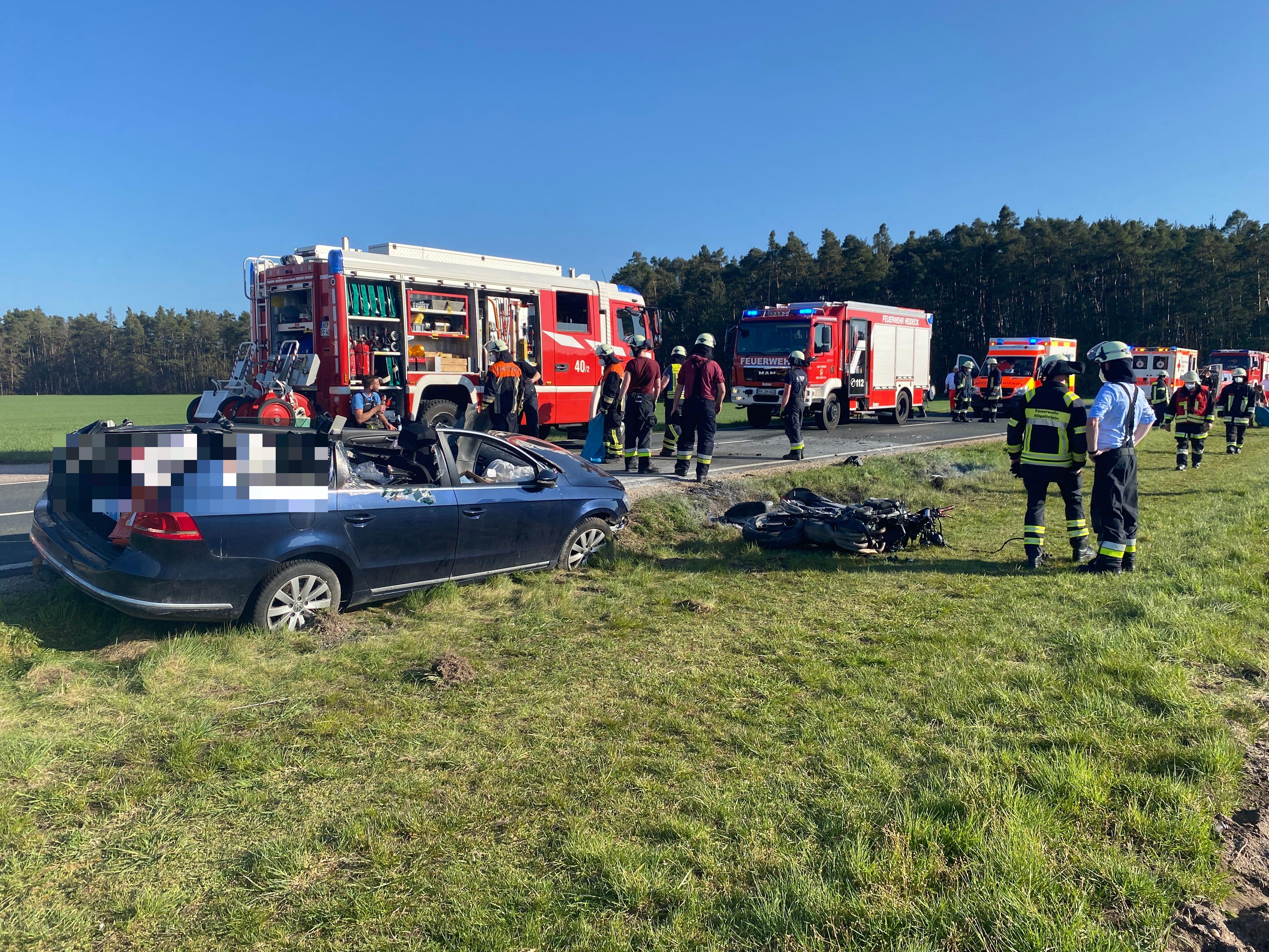 schwerer unfall in mittelfranken motorrad kollidiert beim uberholen mit auto unterrodel unterrodel nordbayern