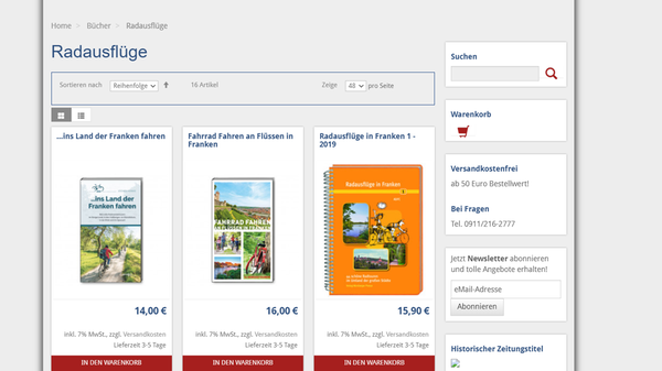 Auf den Geschmack gekommen? Weitere Vorschläge für Radtouren in Nürnberg und Umgebung gibt es bei uns im Zeitungsshop.