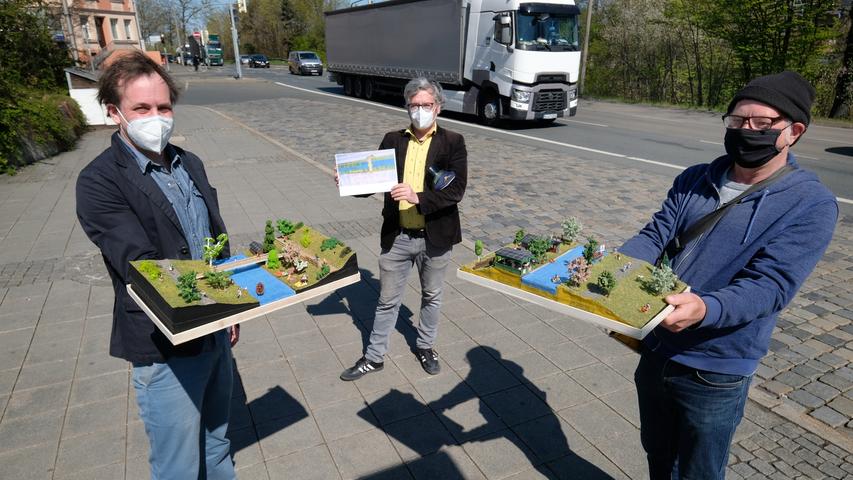 Tibor Klingen, Theobald Fuchs und Klaus Wechselberger (von links) wollen die Debatte um den Frankenschnellweg beenden. Ihr Verein setzt sich für einen Nürnberg-Fürther Stadtkanal ein.
Tibor Klingen, Theobald Fuchs und Klaus Wechselberger (von links) wollen die Debatte um den Frankenschnellweg beenden. Ihr Verein setzt sich für einen Nürnberg-Fürther Stadtkanal ein.