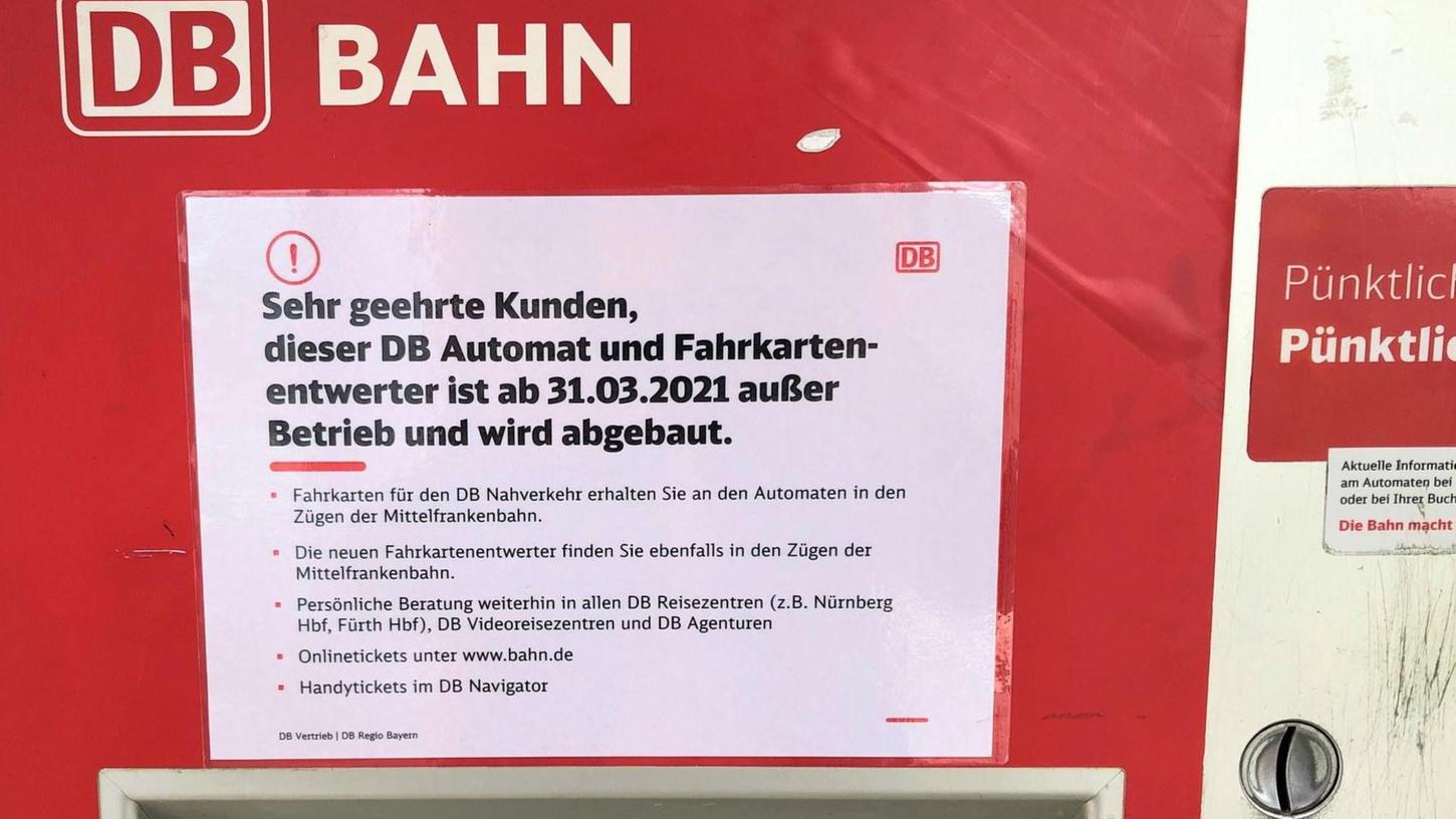 Fahrgäste klagen über Probleme mit den Automaten in der Gräfenbergbahn