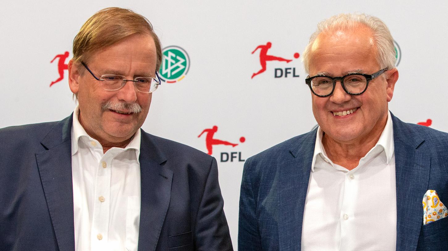 Rainer Koch (links) und Fritz Keller im Jahr 2019. Damals haben sie sich offenbar noch besser verstanden.
Rainer Koch (links) und Fritz Keller im Jahr 2019. Damals haben sie sich offenbar noch besser verstanden.