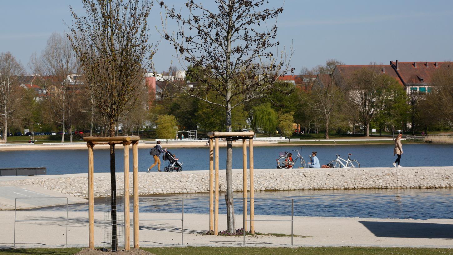 Der Stifterhain liegt idyllisch in der Norikusbucht am Wöhrder See und bietet noch Platz für 33 Bäume, die durch Zustiftungen gepflanzt werden. 17 sind bereits vergeben.