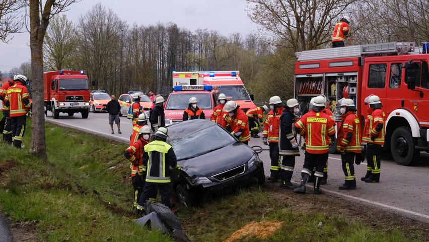 Der Unfall ereignete sich nahe der Baustelle für den Kreisverkehr am neuen Wohngebiet gegenüber von Richtheim.
