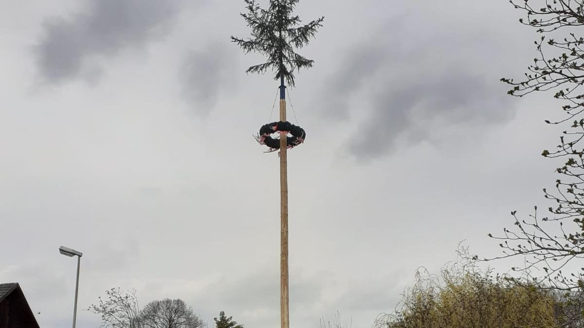 Tradition trotzt Corona: Oberfranken stellen Maibaum auf Tradition trotzt Corona: Oberfranken stellen Maibaum auf